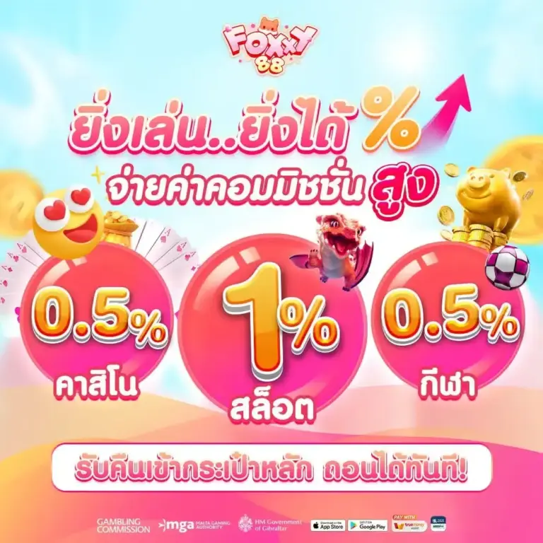 โปรโมชั่น foxxy88 รวมโบนัสสล็อตวอเลท บาคาร่า